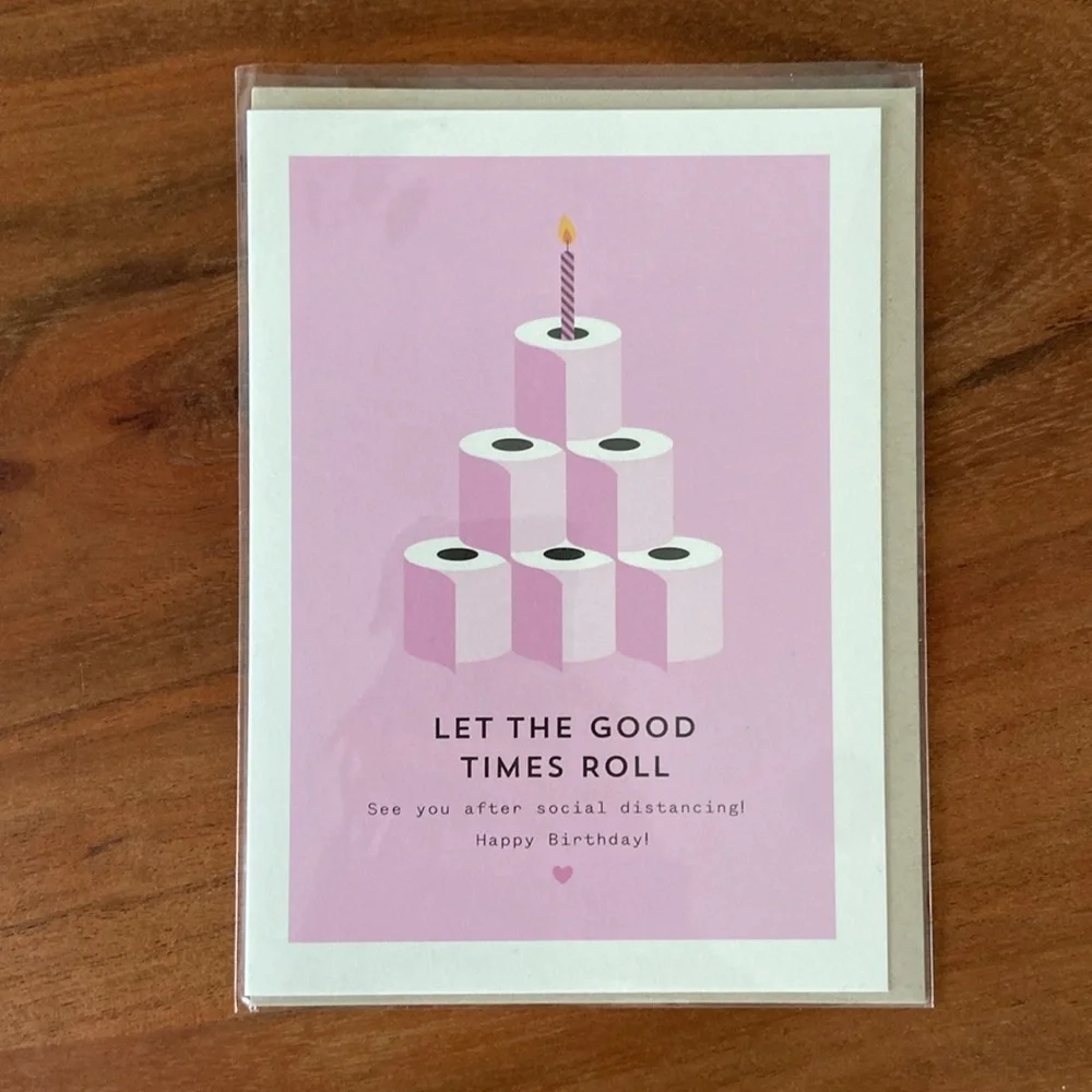 Boutique Stationary Happy Birthday Cards x 3 Sorry You’re sick on your birthday